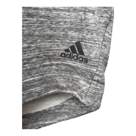 Adidas Women’s S “Sport To Street” Short Sleeve Heather Gray Crop Sweatshirt - Picture 8 of 8
